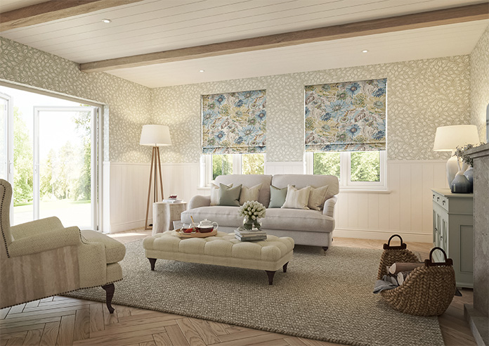 Spring Garden, Seafoam - Roman Blind - Image 6